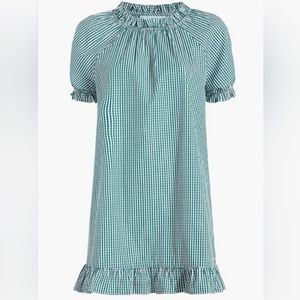 Hill House Green Gingham Mini Dress